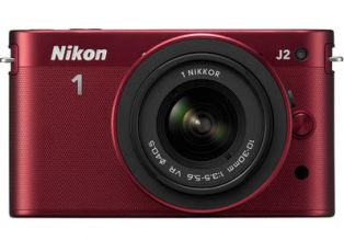 Nikon 1 J2 Digital Camera + 10-30mm Lens (Red)