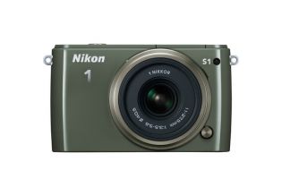 Nikon 1 S1 Digital Camera + 11-27.5mm Lens (Khaki)