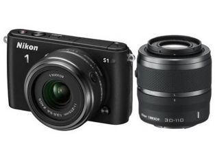 Nikon 1 S1 Digital Camera + 11-27.5mm & 30-110mm Lenses (Black)