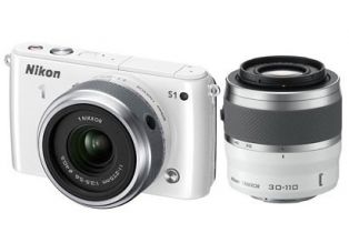 Nikon 1 S1 Digital Camera + 11-27.5mm & 30-110mm Lenses (White)