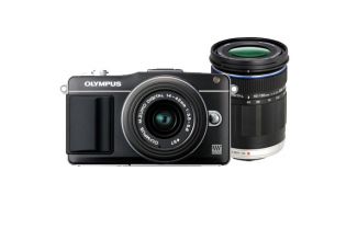 Olympus E-PM2 PEN Camera + 14-42mm & 40-150mm Lens Kit (Black)