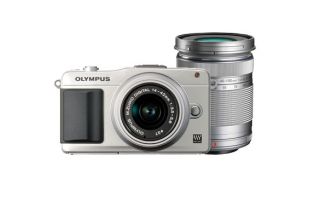Olympus E-PM2 PEN Camera + 14-42mm & 40-150mm Lens Kit (Silver)