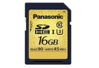 Panasonic 16GB SDHC UHS-3 Class 10 Card (RP-SDUC16GAK)