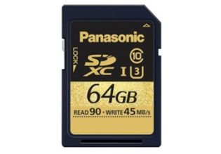 Panasonic 64GB SDHC UHS-3 Class 10 Card (RP-SDUC64GAK)